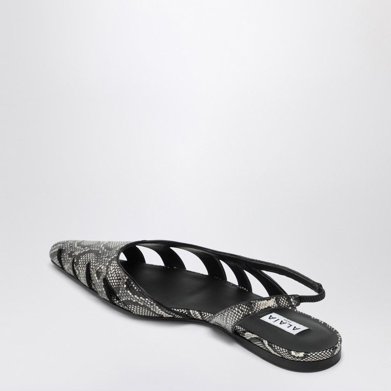 Alaia Alaia Slingback Ballerinas In Python-Effect Printed Leather Size US 11 / IT 41 - 2 Thumbnail