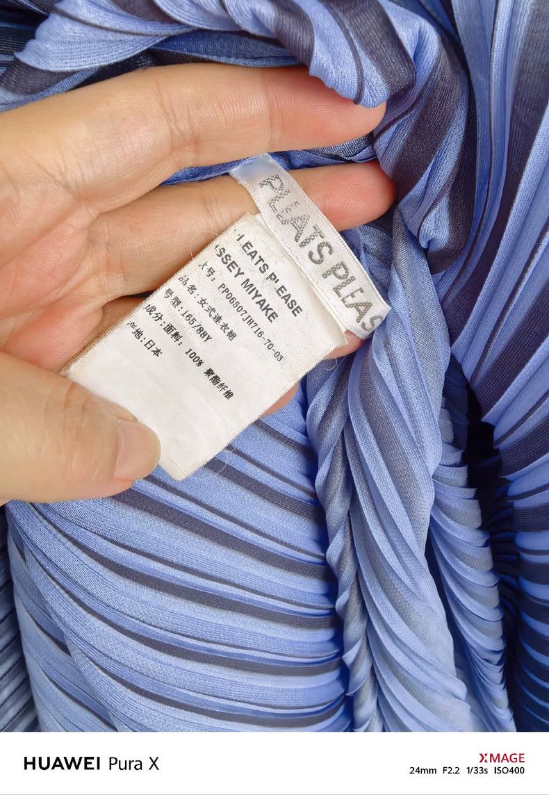 Issey Miyake Issey Miyake PP Blue Pleated Top - dmc Size US M / EU 48-50 / 2 - 2 Thumbnail