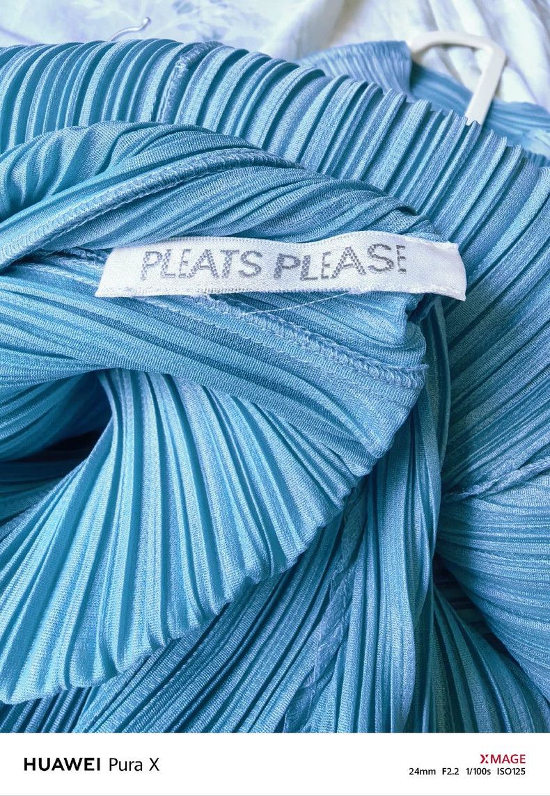Issey Miyake Issey Miyake PP Blue Pleated Top - dmc Size US M / EU 48-50 / 2 - 4 Thumbnail