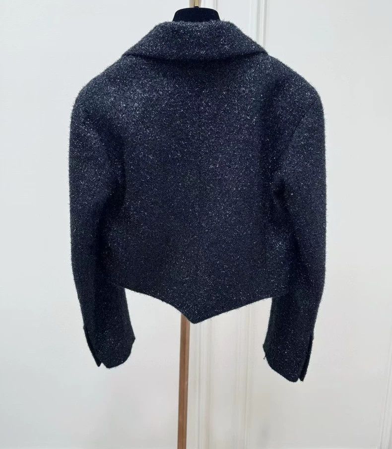 Chanel Chanel Black Sparkle Heart Button Jacket - dmc Size US M / EU 48-50 / 2 - 2 Thumbnail