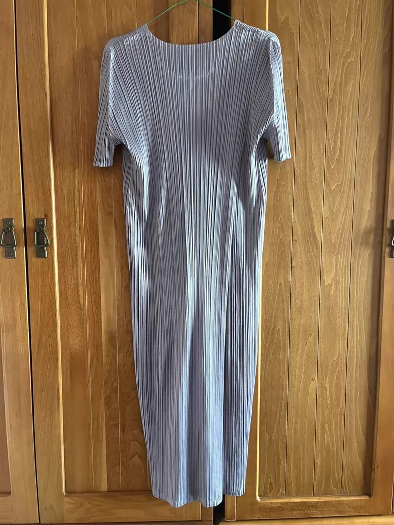 Pleats Please Round Neck Pleated Dress - dmc