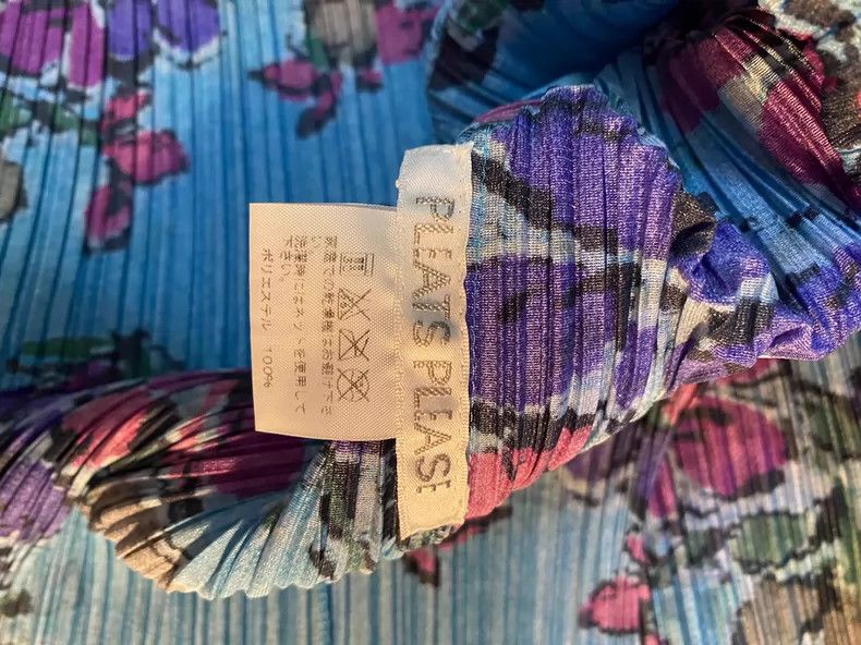 Issey Miyake Issey Miyake Pleated Floral Mock Neck Top - dmc Size US M / EU 48-50 / 2 - 6 Thumbnail