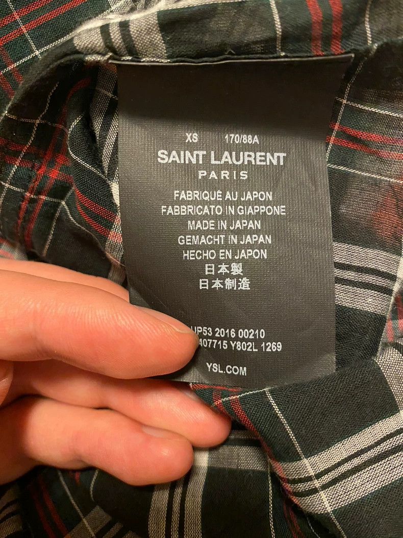 Saint Laurent Paris Saint Laurent Plaid Cat-Eye Button Shirt - dmc Size US S / EU 44-46 / 1 - 4 Thumbnail