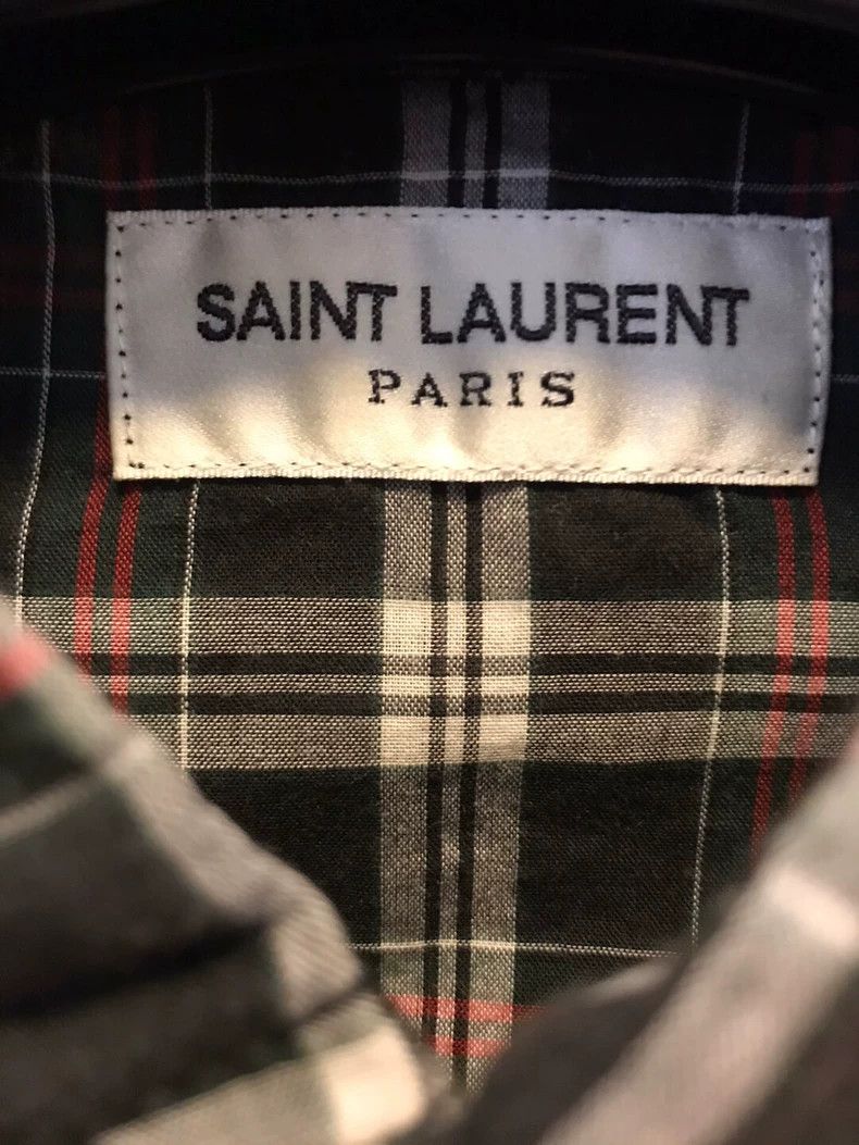 Saint Laurent Paris Saint Laurent Plaid Cat-Eye Button Shirt - dmc Size US S / EU 44-46 / 1 - 3 Thumbnail