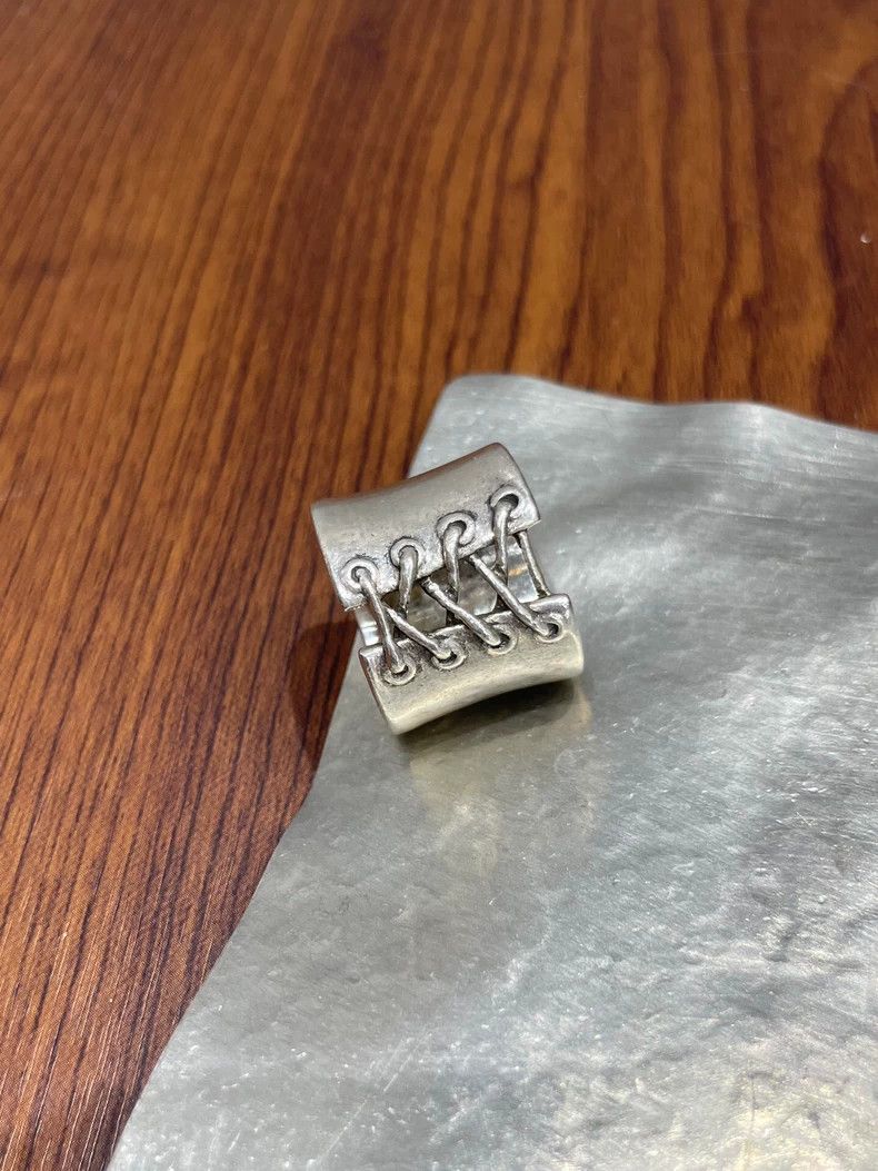 Jean Paul Gaultier Jean Paul GAULTIER Silver Lace-Up Ring Size ONE SIZE - 4 Thumbnail