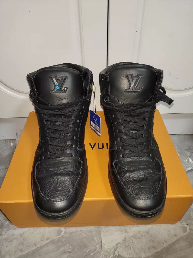 Louis Vuitton Louis Vuitton Black High-Top Sneakers - dmc Size US 9.5 / EU 42-43 - 3 Thumbnail