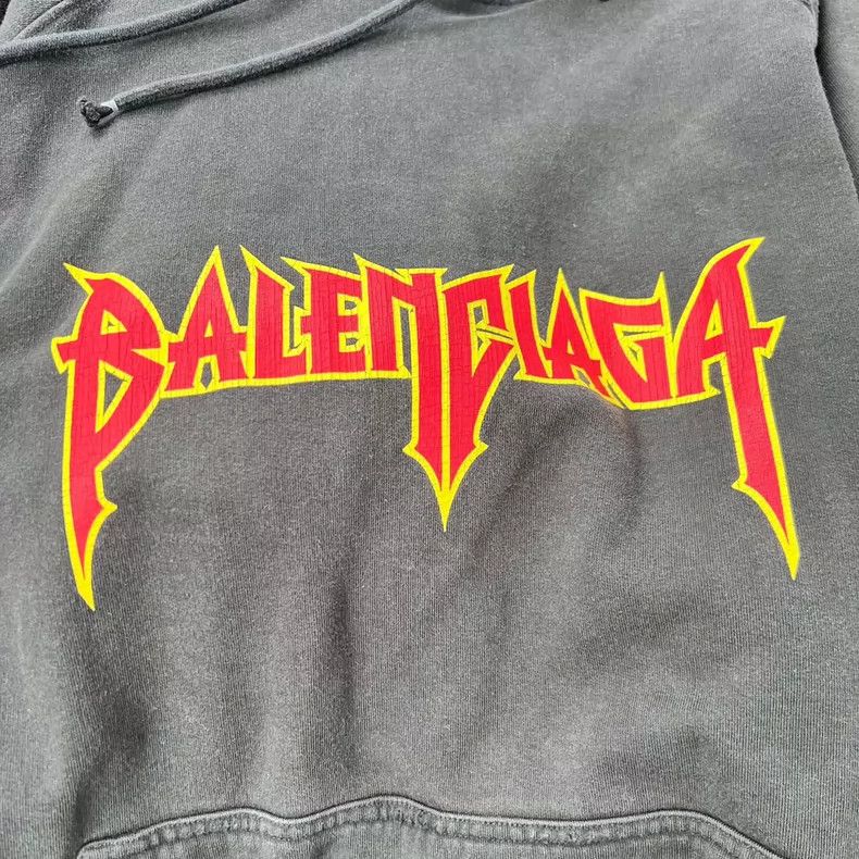 Balenciaga Balenciaga Flame Logo Hoodie Black - dmc Size US S / EU 44-46 / 1 - 2 Thumbnail