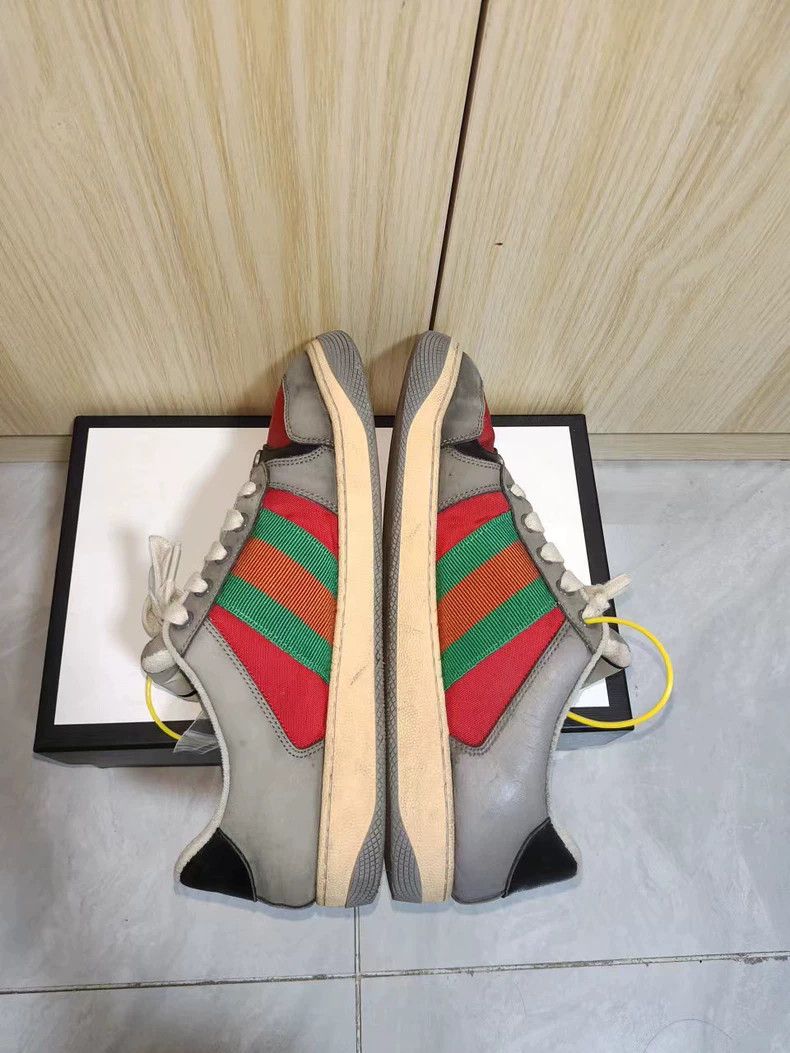 Gucci Gucci Screener Leather Low-Top Sneakers - dmc Size US 7 / EU 40 - 9 Thumbnail