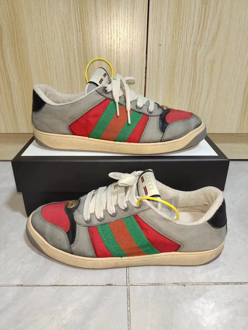 Gucci Gucci Screener Leather Low-Top Sneakers - dmc Size US 7 / EU 40 - 2 Thumbnail