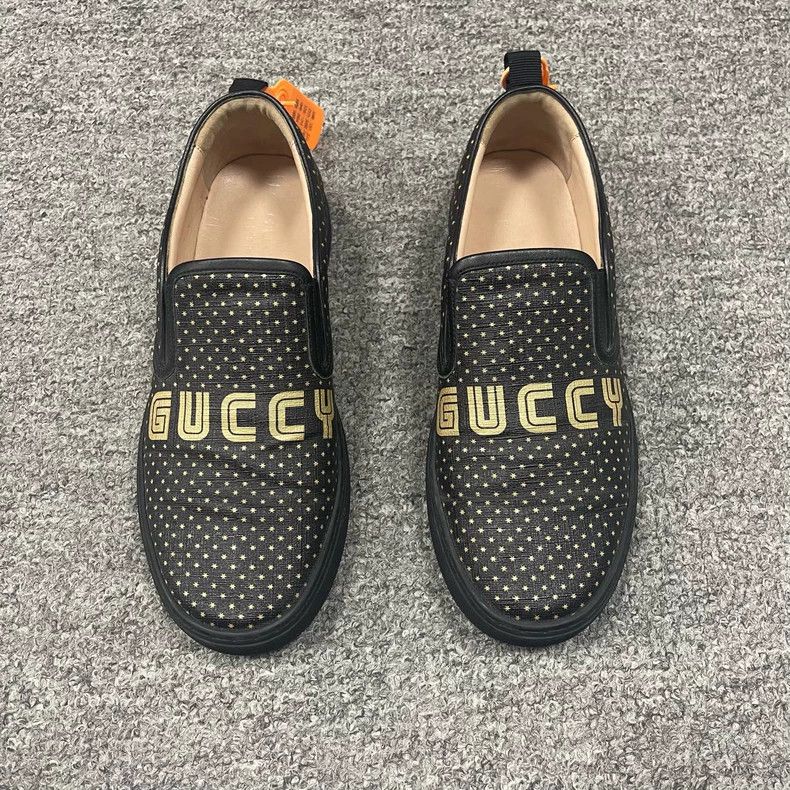 Gucci GUCCI Star Print Slip-On Shoes - dmc Size US 11 / EU 44 - 2 Thumbnail