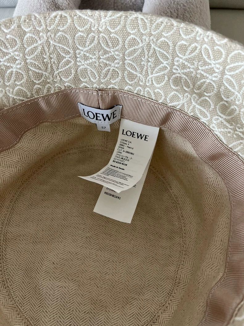 Loewe Loewe Anagram White Bucket Hat 57 - dmc Size ONE SIZE - 4 Thumbnail