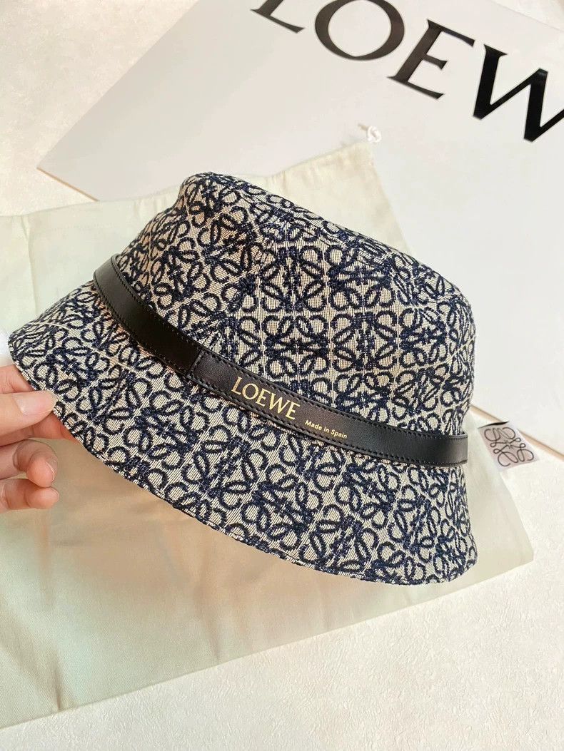 Loewe LOEWE Classic Blue Monogram Bucket Hat - dmc Size ONE SIZE - 4 Thumbnail