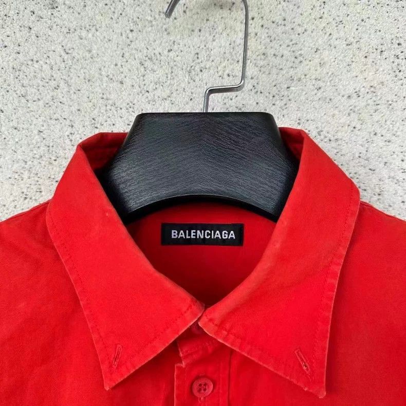 Balenciaga Balenciaga Red Short Sleeve Shirt - dmc Size US M / EU 48-50 / 2 - 2 Thumbnail