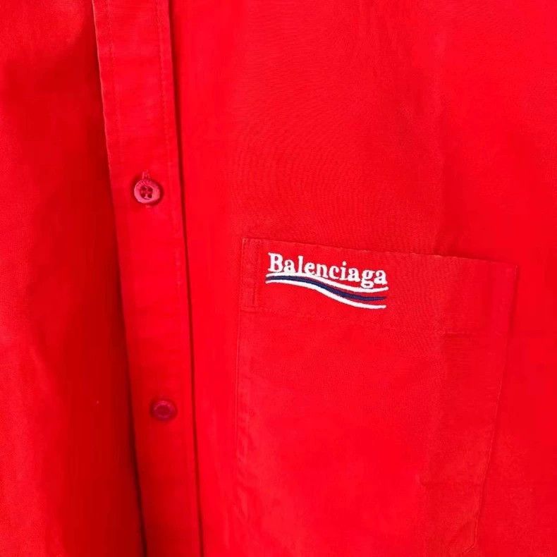 Balenciaga Balenciaga Red Short Sleeve Shirt - dmc Size US M / EU 48-50 / 2 - 3 Thumbnail