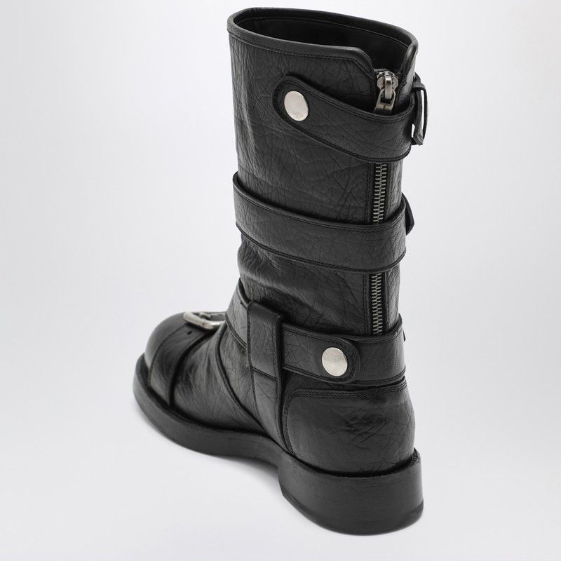 Dolce & Gabbana Dolce&Gabbana Black Leather Boots With Straps Size US 6 / IT 36 - 2 Thumbnail