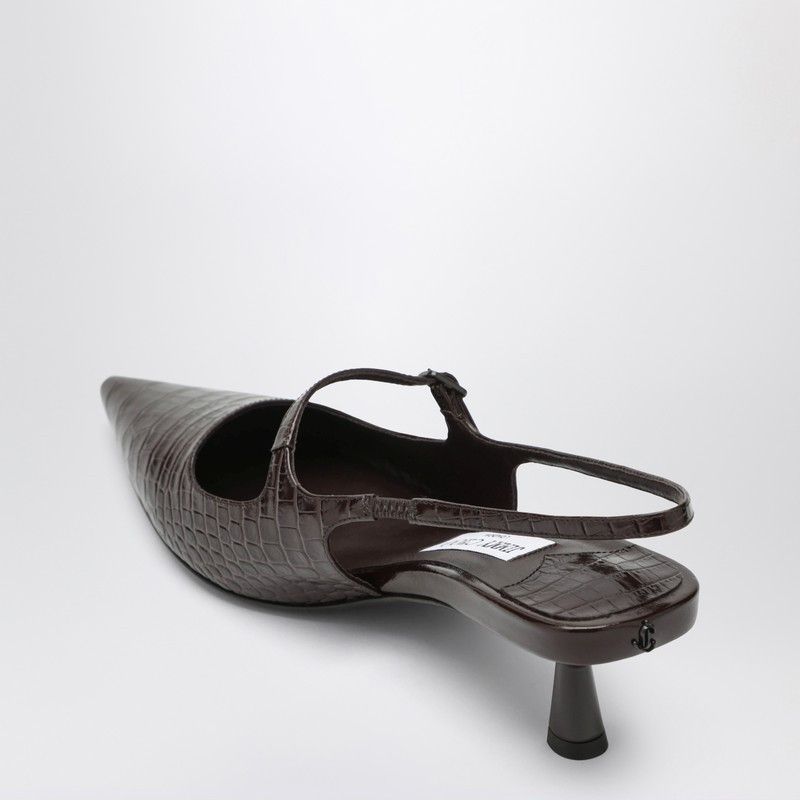 Jimmy Choo Jimmy Choo Didi 45 Brown Crocodile Effect Neckline Size US 6 / IT 36 - 2 Thumbnail