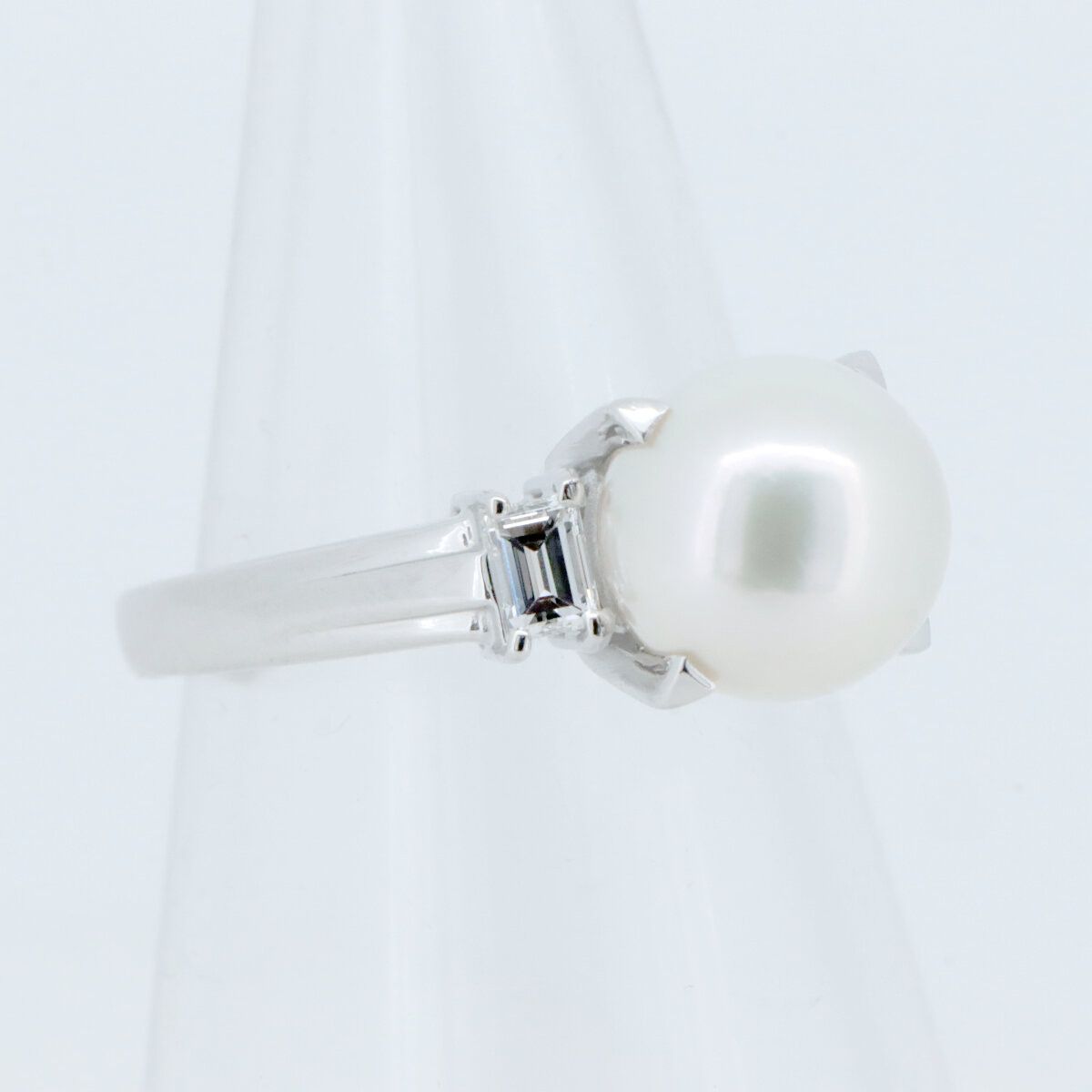 Other Tasaki Tasaki Pt900 Pearl Diamond Ring Metal Ring DUTY FREE for USA Size ONE SIZE - 2 Thumbnail