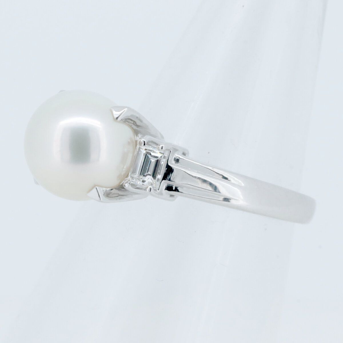Other Tasaki Tasaki Pt900 Pearl Diamond Ring Metal Ring DUTY FREE for USA Size ONE SIZE - 3 Thumbnail