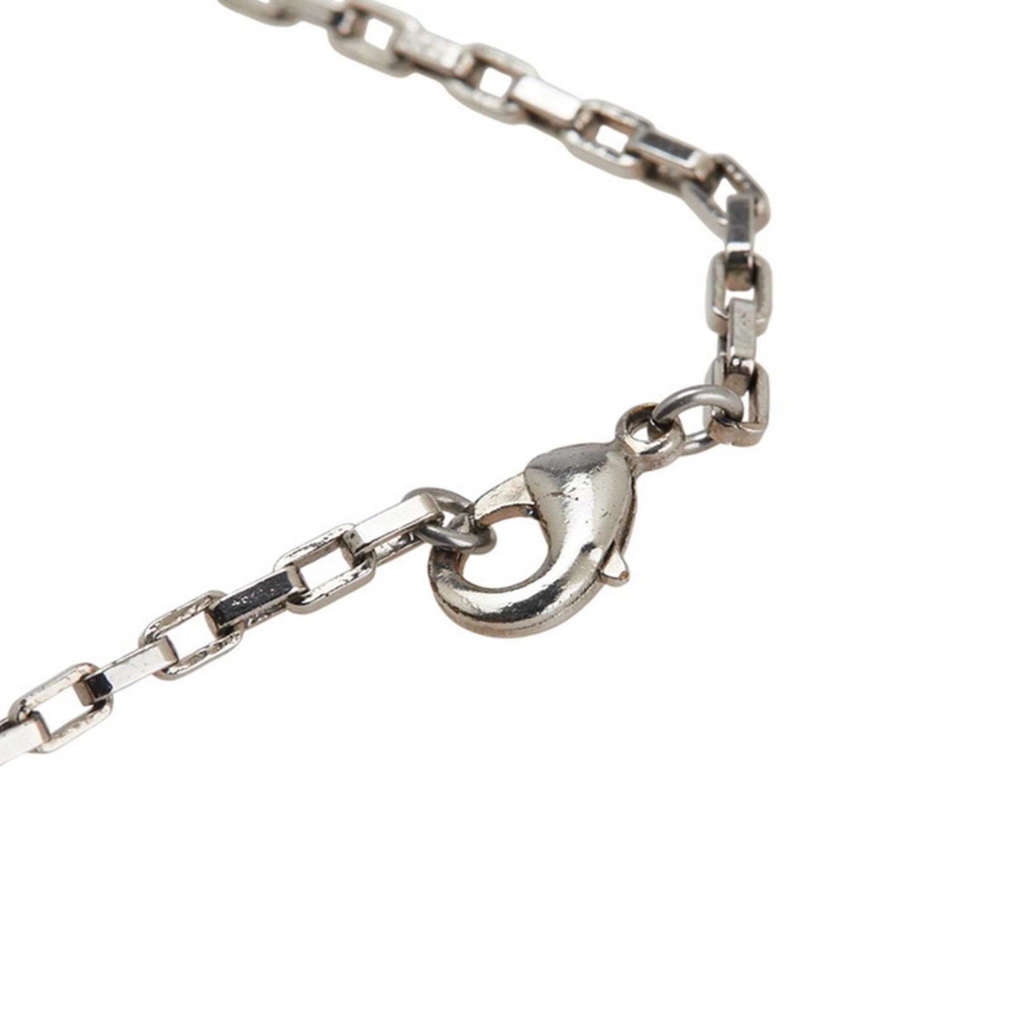 Louis Vuitton Louis Vuitton Collier Damier Colors Necklace M62596 Silver Blue Metal Women's LOUIS VUITTON Size ONE SIZE - 4 Thumbnail