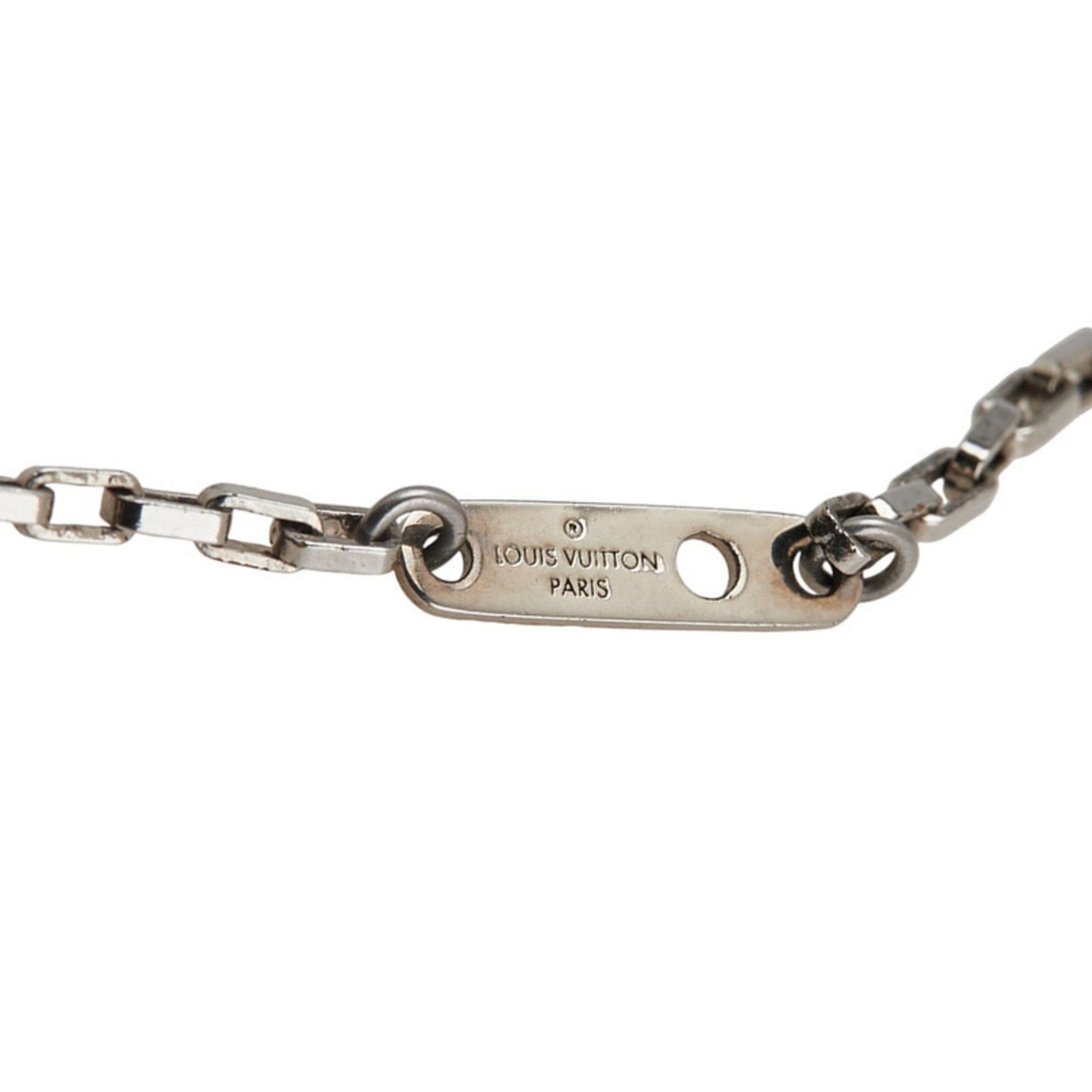 Louis Vuitton Louis Vuitton Collier Damier Colors Necklace M62596 Silver Blue Metal Women's LOUIS VUITTON Size ONE SIZE - 5 Thumbnail