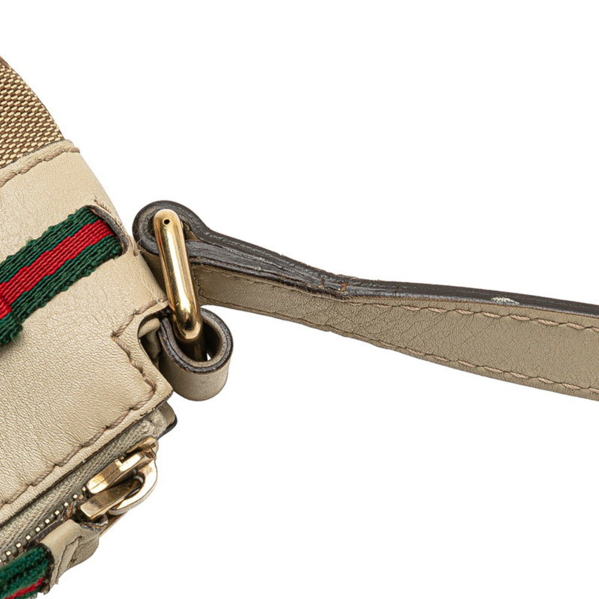 Gucci Gucci GG Canvas Mayfair Shoulder Bag 257065 Beige and Leather Women's GUCCI Size ONE SIZE - 5 Thumbnail