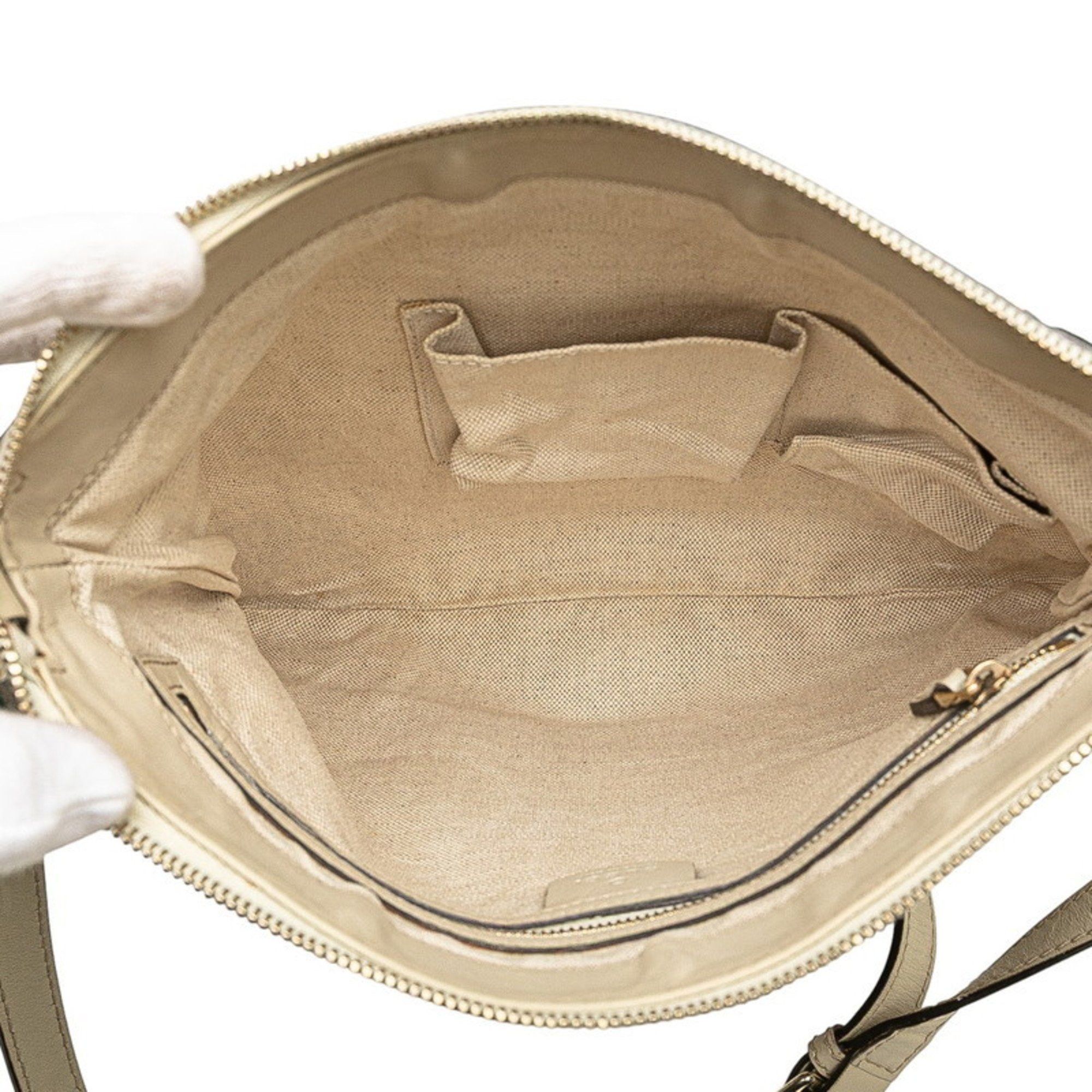 Gucci Gucci GG Canvas Mayfair Shoulder Bag 257065 Beige and Leather Women's GUCCI Size ONE SIZE - 7 Thumbnail