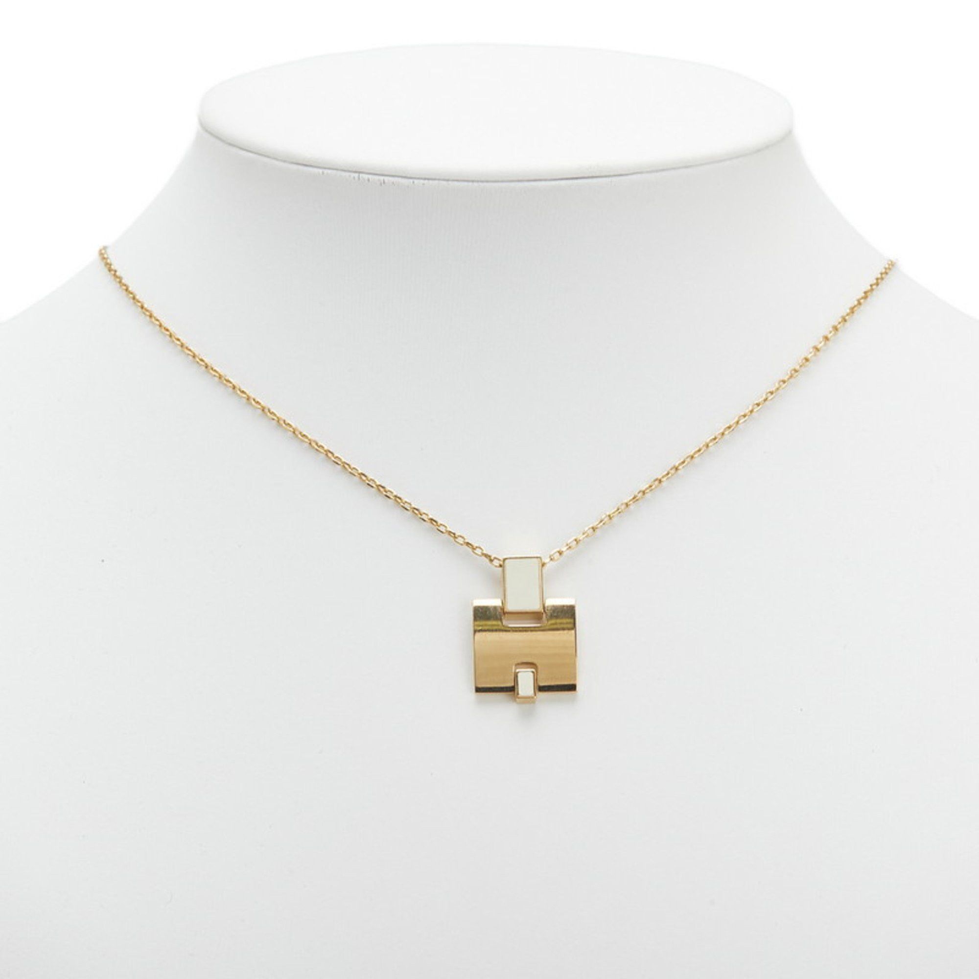 Hermes Hermes Eileen Necklace Gold White Plated Women's HERMES Size ONE SIZE - 5 Thumbnail