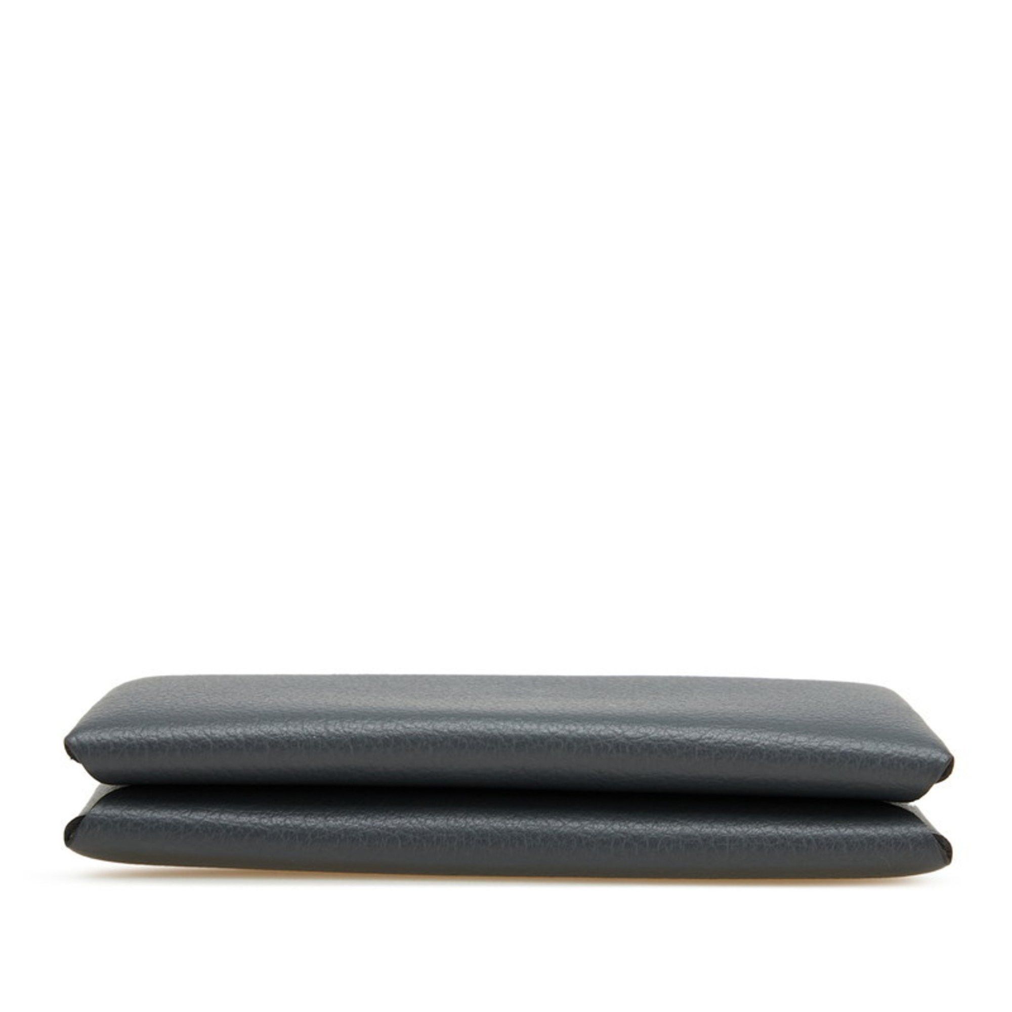 Hermes Hermès Calvi Wallet/Coin Case/Business Card Case/Card Case Gray Epsom Leather Women's HERMES Size ONE SIZE - 3 Thumbnail
