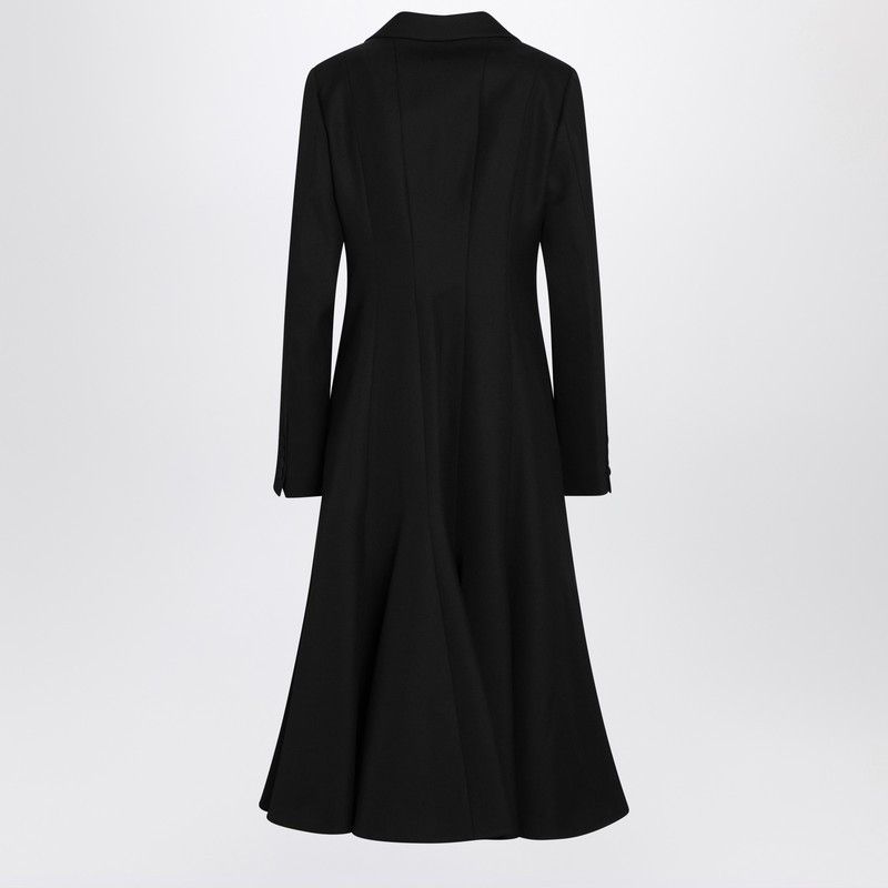 Fendi Fendi Black Grain De Poudre Wool Coat Size M / US 6-8 / IT 42-44 - 2 Thumbnail