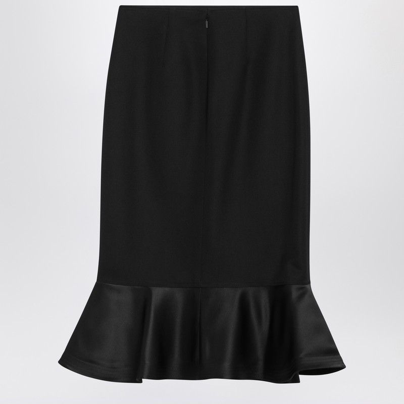 Fendi Fendi Black Grain De Poudre Wool Skirt Size 30" / US 8 / IT 44 - 2 Thumbnail