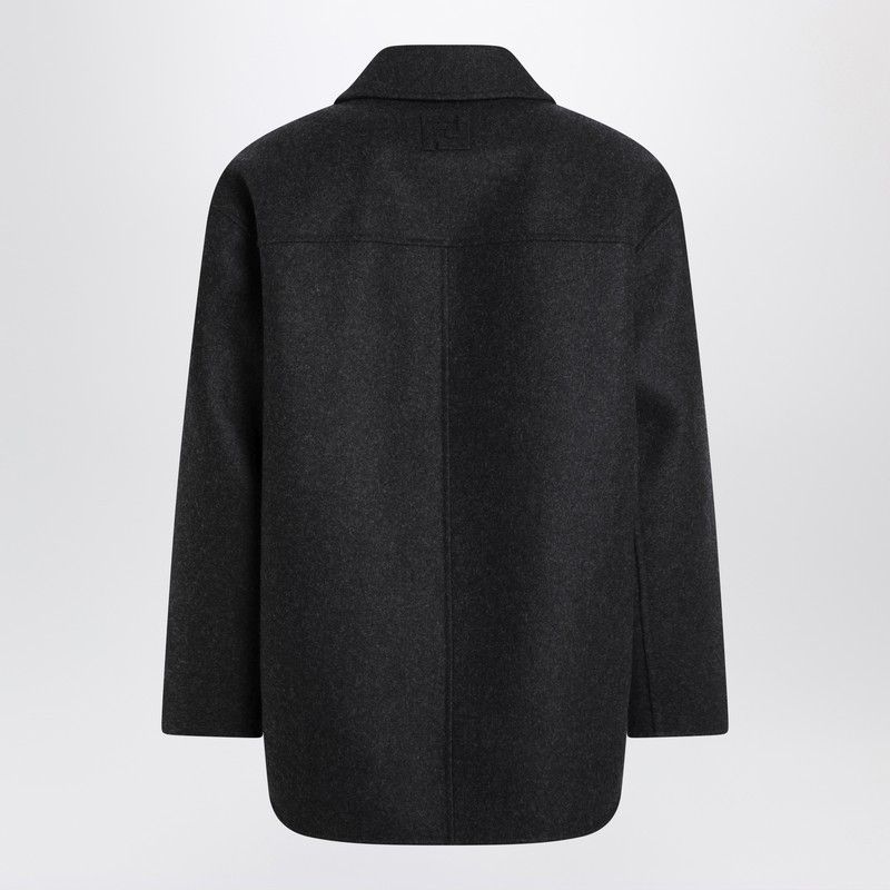 Fendi Fendi Double-Breasted Caban In Slate Grey Wool Size ONE SIZE - 2 Thumbnail