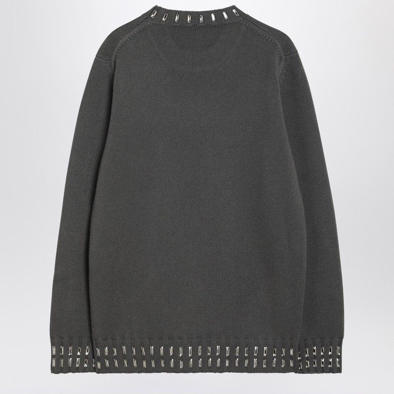 Fendi Fendi Grey Wool And Cashmere Jumper Size US L / EU 52-54 / 3 - 2 Thumbnail
