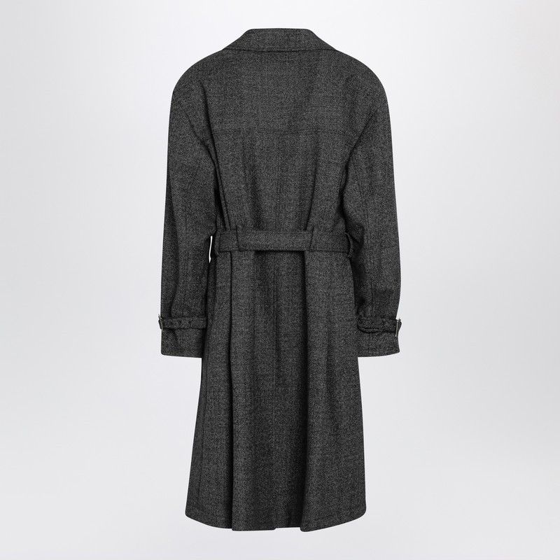 Dolce & Gabbana Dolce&Gabbana Grey Wool Double-Breasted Coat Size US L / EU 52-54 / 3 - 2 Thumbnail