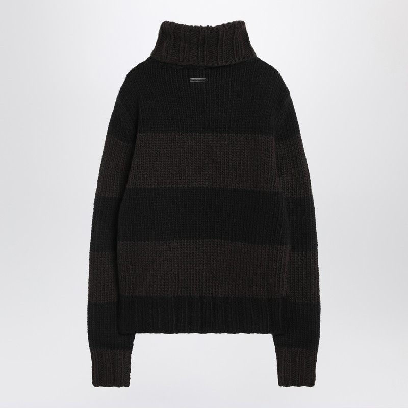 Dolce & Gabbana Dolce&Gabbana Striped Wool-Blend Turtleneck Sweater Size US XL / EU 56 / 4 - 2 Thumbnail