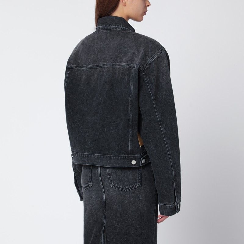 Haikure Haikure Black Washed-Effect Renee Denim Jacket Size L / US 10 / IT 46 - 2 Thumbnail