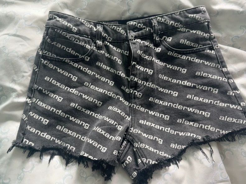 Alexander Wang Alexander Wang Bite Logo High-Waist Denim Shorts Size 26" / US 2 / IT 38 - 2 Thumbnail