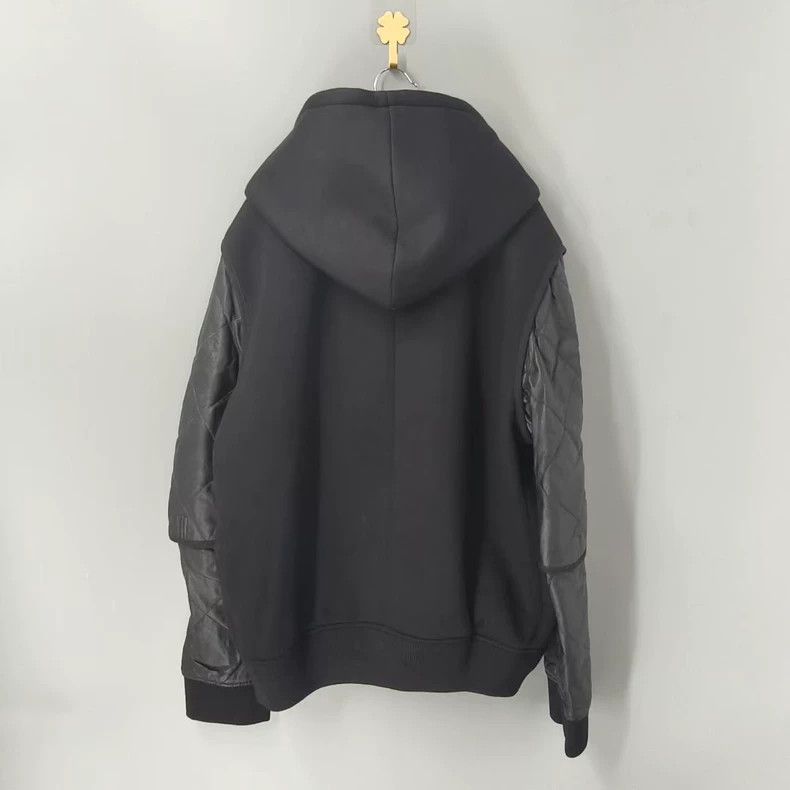Givenchy Givenchy Black Zip-Up Jacket with Leather Sleeves-yf Size US XXL / EU 58 / 5 - 2 Thumbnail
