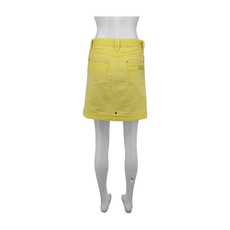 Louis Vuitton Louis Vuitton Yellow Cotton Mini Skirt for Women 0089 Size 22" - 2 Thumbnail