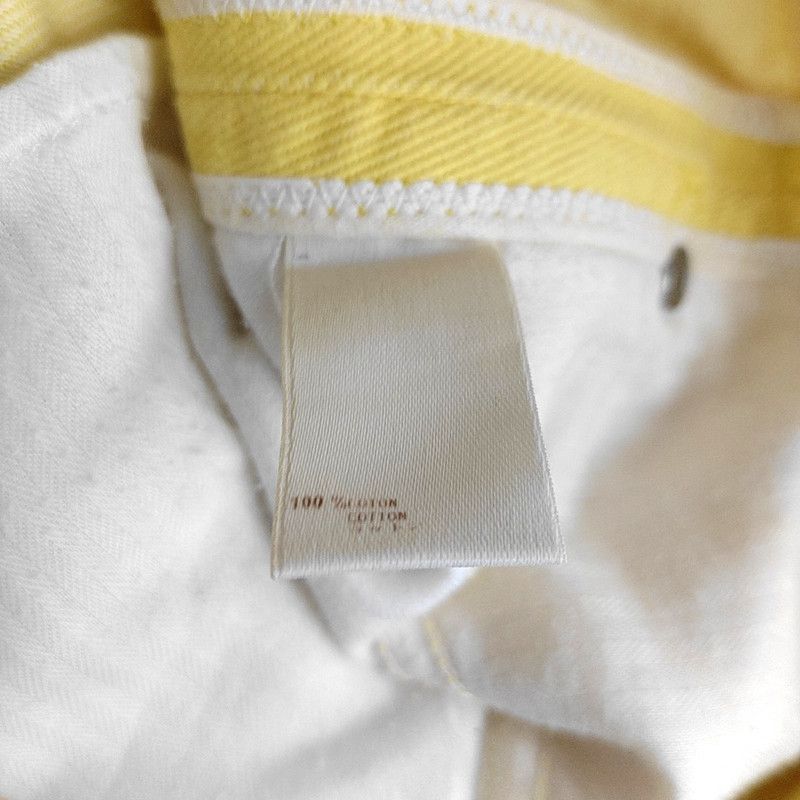 Louis Vuitton Louis Vuitton Yellow Cotton Mini Skirt for Women 0089 Size 22" - 3 Thumbnail