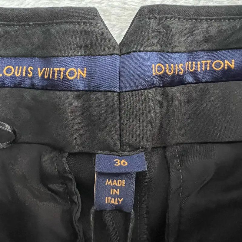 Louis Vuitton Louis Vuitton Black Cotton Casual Pants 0089 Size US 32 / EU 48 - 3 Thumbnail