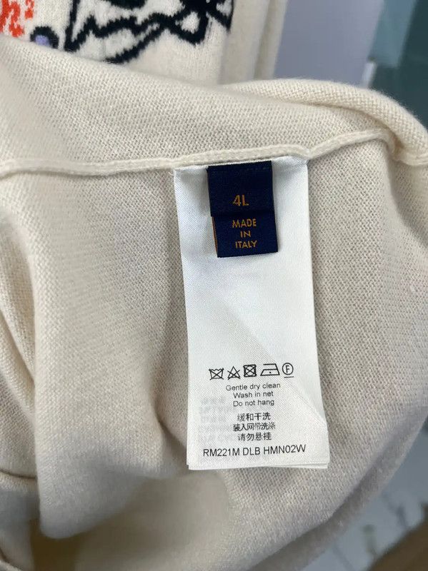 Louis Vuitton Louis Vuitton Men's Cream Cashmere Sweater 0089 Size US XXL / EU 58 / 5 - 5 Thumbnail
