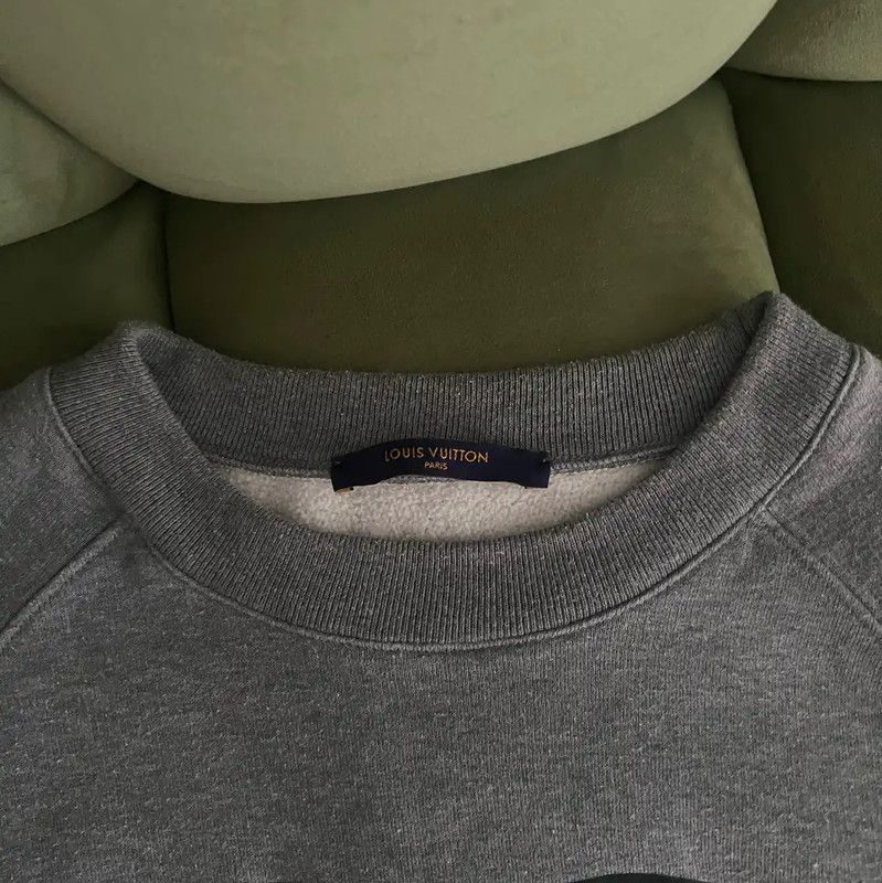Louis Vuitton Louis Vuitton Gray Logo Cotton Sweatshirt 0089 Size US XXL / EU 58 / 5 - 5 Thumbnail