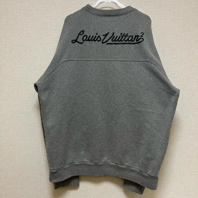 Louis Vuitton Louis Vuitton Gray Logo Cotton Sweatshirt 0089 Size US XXL / EU 58 / 5 - 2 Thumbnail