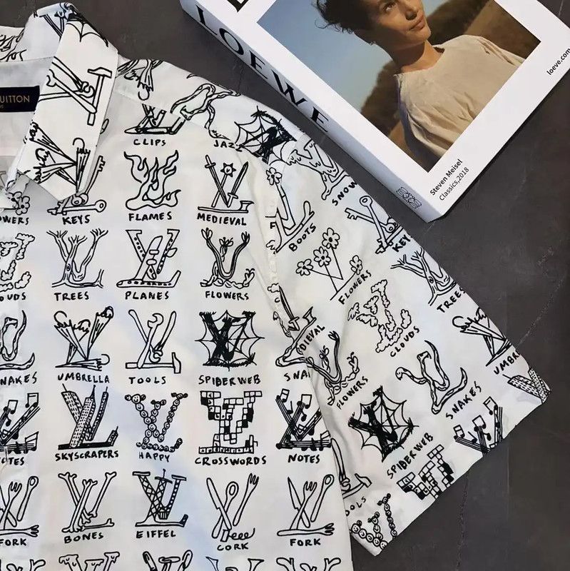 Louis Vuitton Louis Vuitton Summer White Cotton Short Sleeve Shirt 0089 Size US XXL / EU 58 / 5 - 7 Thumbnail