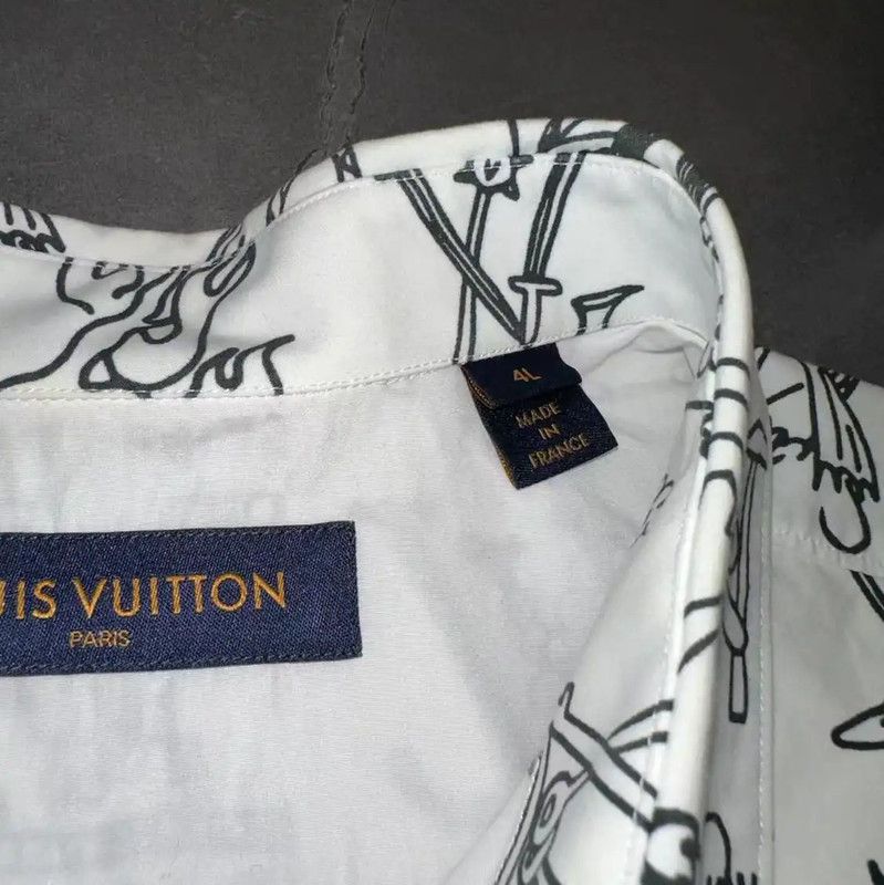 Louis Vuitton Louis Vuitton Summer White Cotton Short Sleeve Shirt 0089 Size US XXL / EU 58 / 5 - 4 Thumbnail