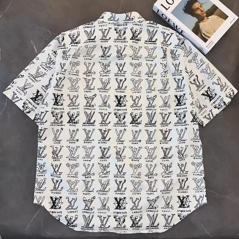Louis Vuitton Louis Vuitton Summer White Cotton Short Sleeve Shirt 0089 Size US XXL / EU 58 / 5 - 2 Thumbnail