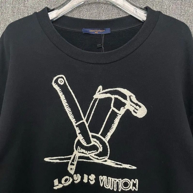 Louis Vuitton Louis Vuitton Black Knit Sweater for Men 0089 Size US XXL / EU 58 / 5 - 3 Thumbnail