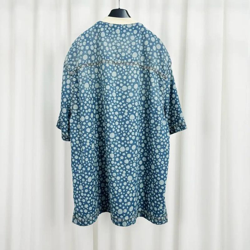 Louis Vuitton Louis Vuitton Men's Summer Blue Polka Dot Shirt 0089 Size US XXL / EU 58 / 5 - 2 Thumbnail