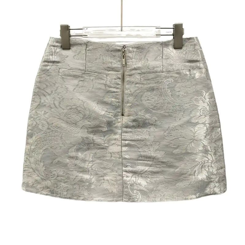 Louis Vuitton Louis Vuitton Silver Women's Skirt 0089 Size 24" / US 00 / IT 34 - 2 Thumbnail