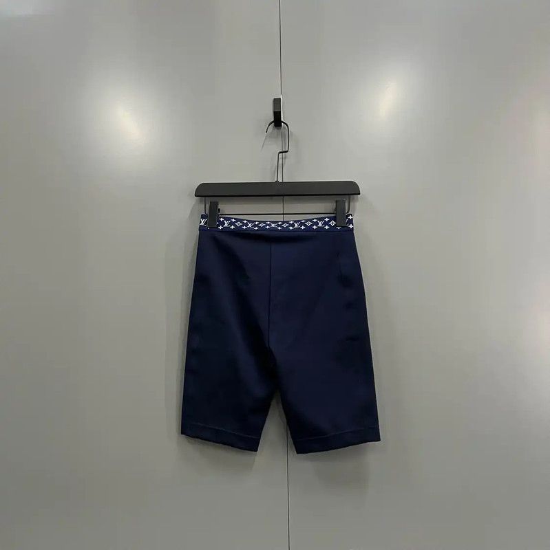 Louis Vuitton Louis Vuitton Summer Navy Blue Logo Women's Shorts 0089 Size 28" / US 6 / IT 42 - 2 Thumbnail